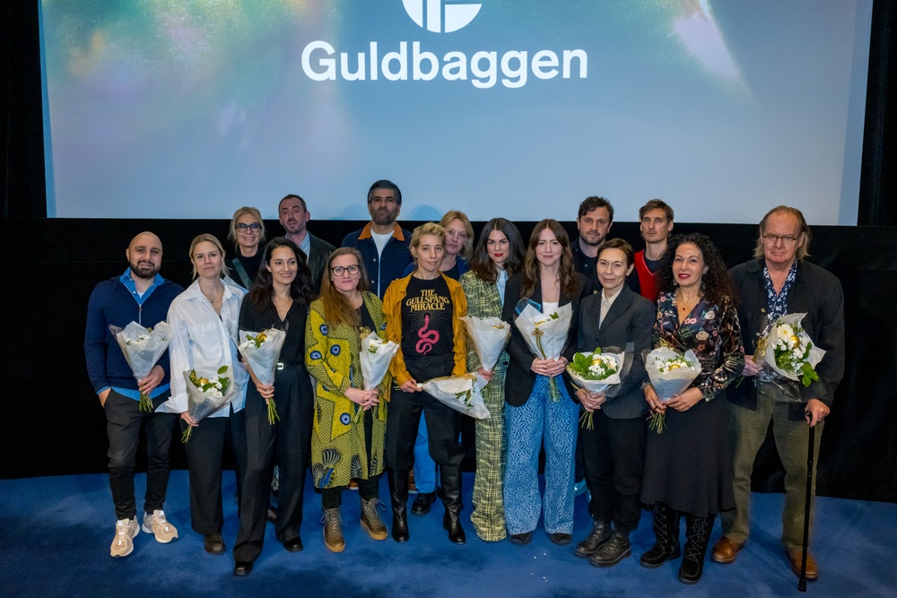 Glada Guldbaggenominerade i Filmhuset. Foto: Pelle T Nilsson / SPA