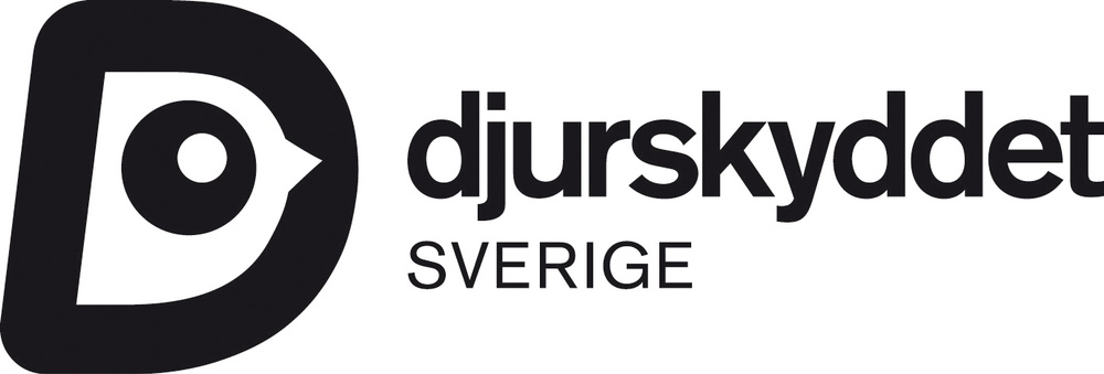 Djurskyddet Sveriges logotype i svart.