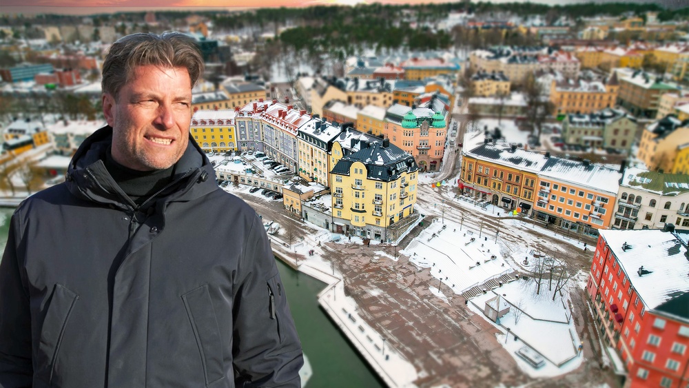 På bilden: Jens Halvarsson, Stadsrum Fastigheter, bolaget som bland annat bygger hotell på Marenplan.