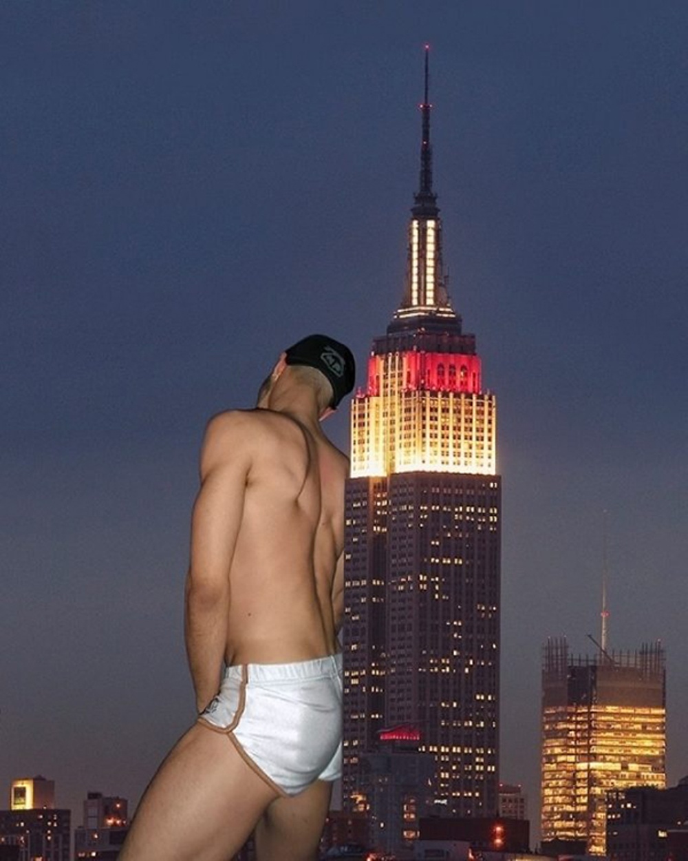 From the 'NYC Go Go (Postcard from the Edge)' series (2014) / Robert Getso. Courtesy of Timothy Landers. Exhibited in 'Cruising Pavilion: Architecture, Gay Sex and Cruising Culture' in Boxen at ArkDes.