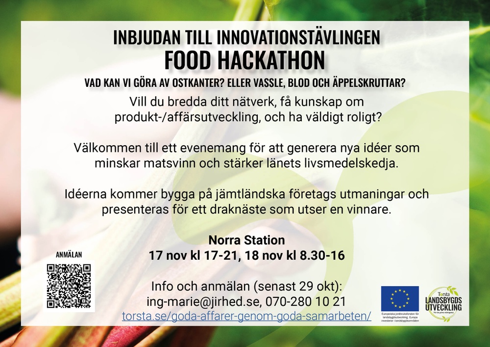 Food Hackathon är en innovationstävling för att hitta idéer att minska matsvinn.
