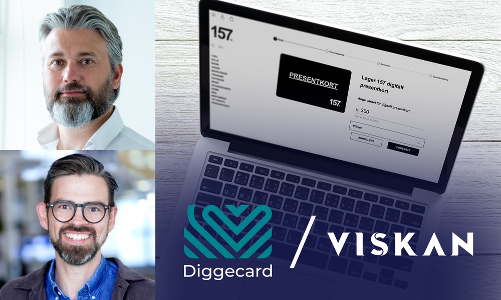 Kristian Iveling, VD på Viskan, och Kristian Stølen, Chief Commercial Officer på Diggecard.