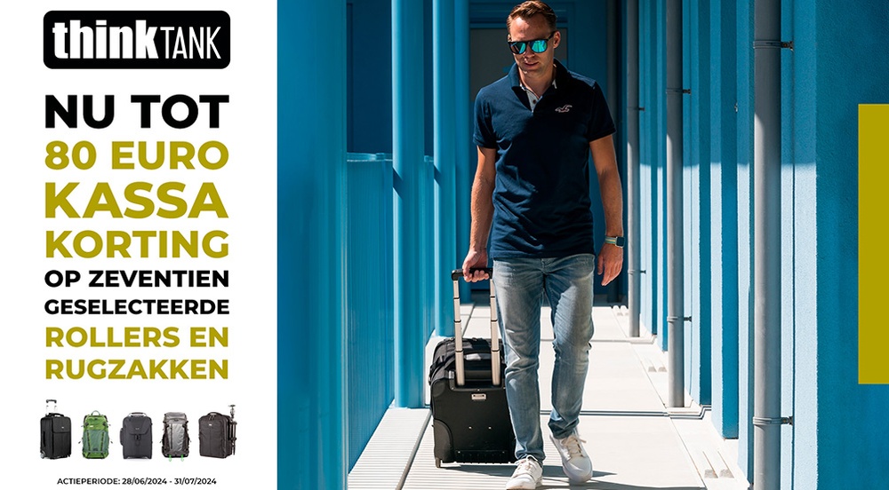 Bespaar deze zomer tot € 80 op Think Tanks Top Rollers en Rugzakken