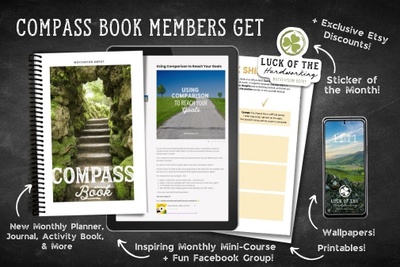 Compass Book + Course | Monthly Self Improvement Planner & Digital Course Photo 1