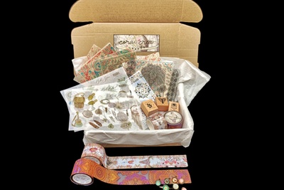 Vintage Craft Supplies Box
