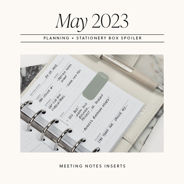 May 2023 Planning + Stationery Box