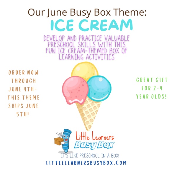 June 2023- Ice Cream Themed Busy Box