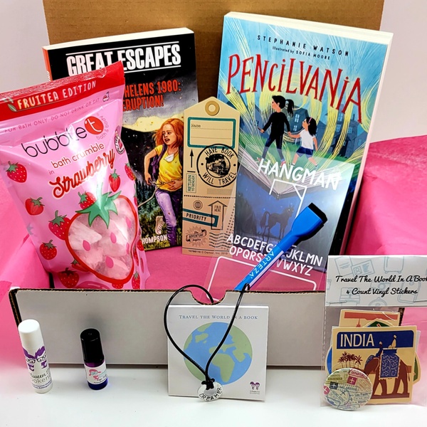 February "Around the World in a Book" box