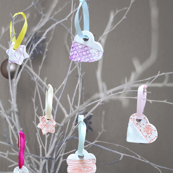 Textured Clay Ornaments
