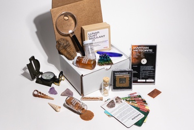 Matter box contains a variety of science-related items including historic artifacts, specimens, interesting samples, and more
