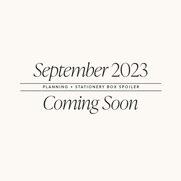 September 2023 Planning + Stationery Box