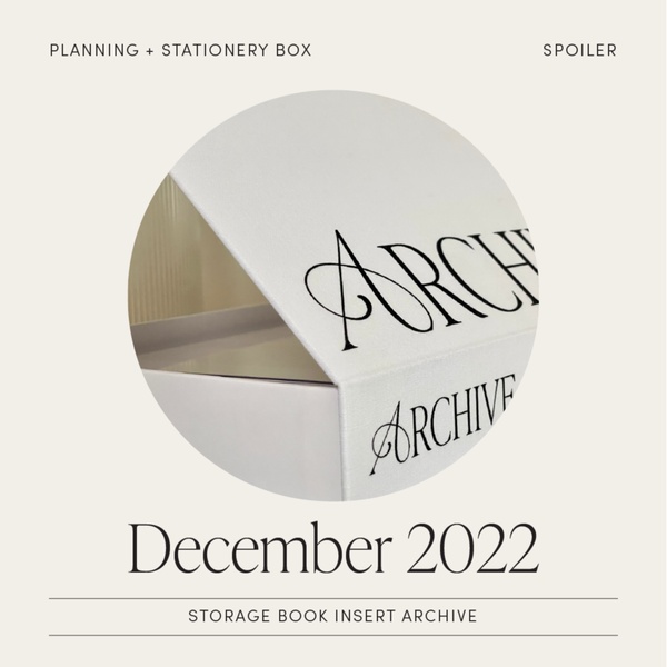 December 2022 Planning + Stationery Box