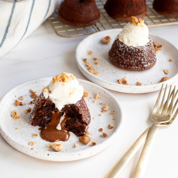 January 2024 - Dark Chocolate  Hazelnut  Lava Cakes