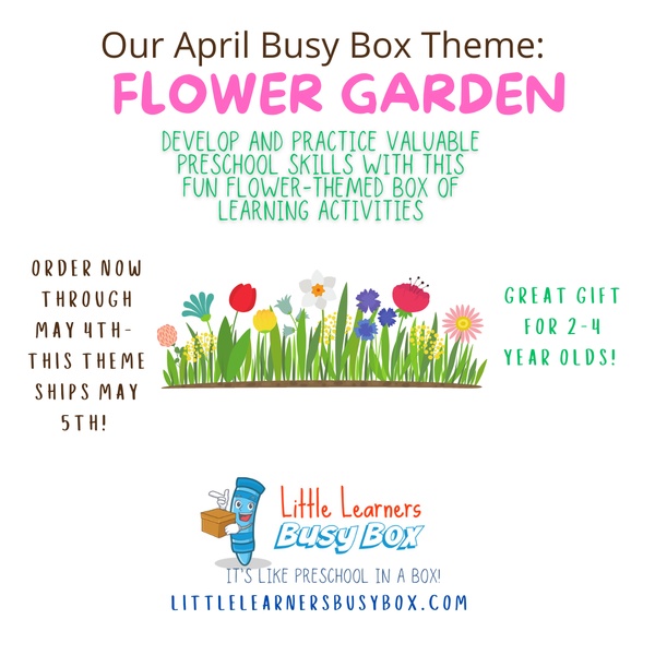 May 2023- Flower Garden themed busy box