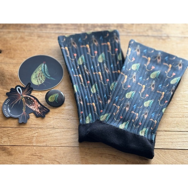 December Sub Sox (Crew Socks) Navy - Fly Fishing