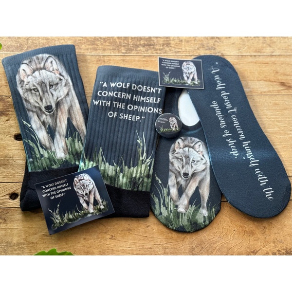 March Sub Sox SUBscription Box (Crew or No-Show) - Wolf