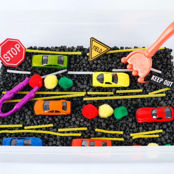 Cars Sensory Bin