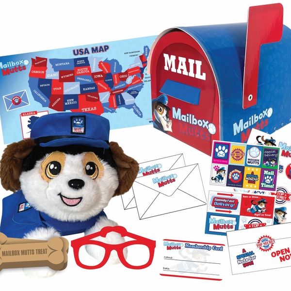 Special Edition Mailbox Mutts Gift Set includes 3 months of weekly mail too!