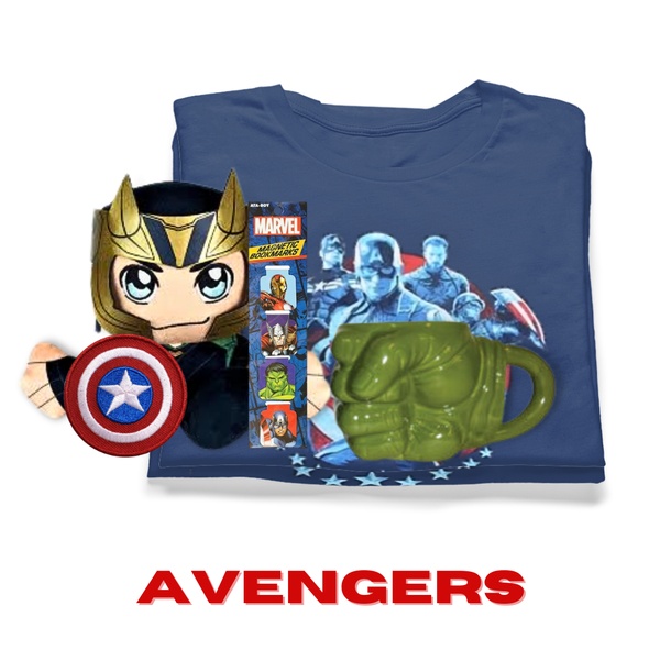 Avengers/MCU Tshirt and Themed Gifts Box