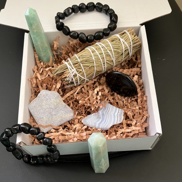 Deluxe Stone and Sage Gift Box Set ~ With Forgiveness comes Love. With Love comes Enhancement and Enjoyment. Fulfillment