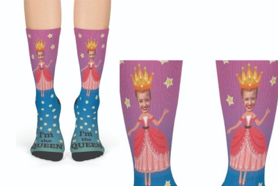 Monthly Girl Power Socks with Custom Face Photo 1