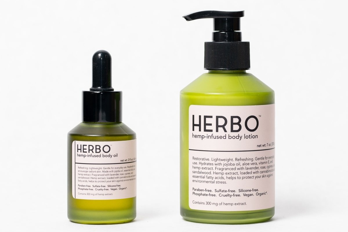 EVERYDAY RADIANCE RITUAL  PACK (CBD BODY LOTION + CBD BODY OIL) SKIN CARE ROUTINE WITH HEMP Billed By HERBO Photo 1