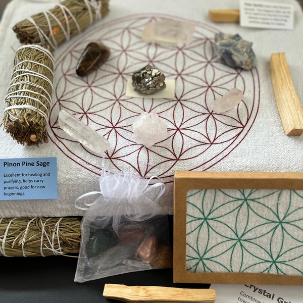 Stone and Sage Grid Set ~ Infuse your energy and surroundings in love with a gird designed to increase aspects of LOVE