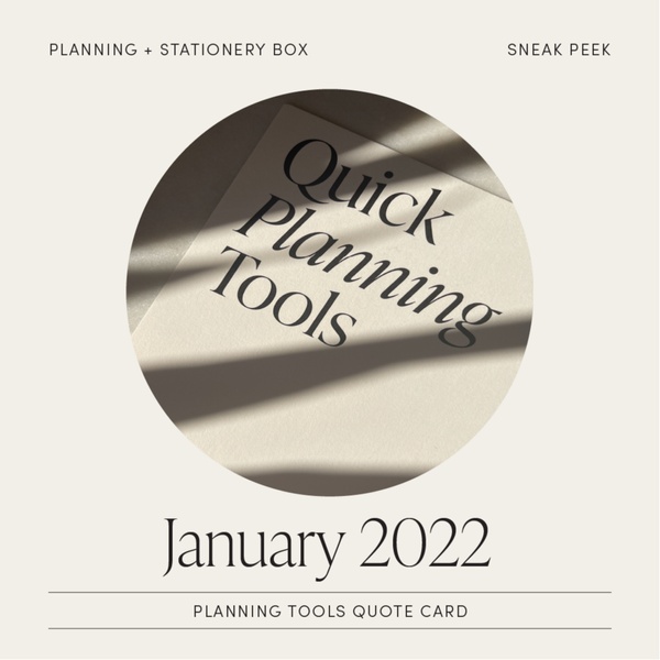 January 2022 Penspiration and Planning + Stationery Box