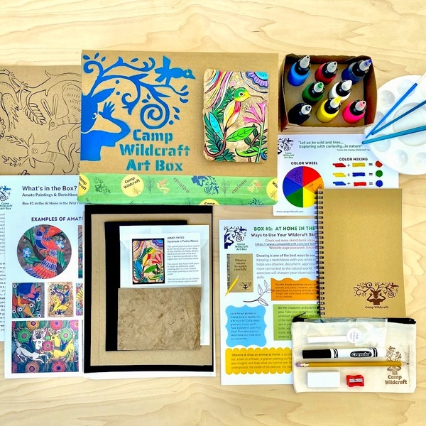 Box #2: "At Home in the Wild" Amate Painting + Sketchbook Project"