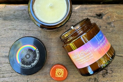Monthly Chakra Candle and Crystal (+ Balancing Guide Book!) Photo 1