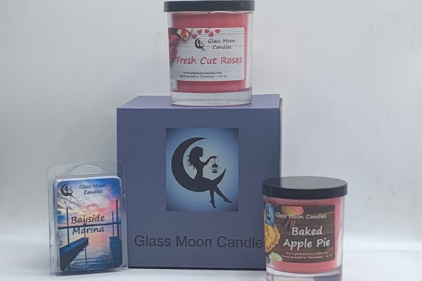 Glass Moon Candles Photo 1