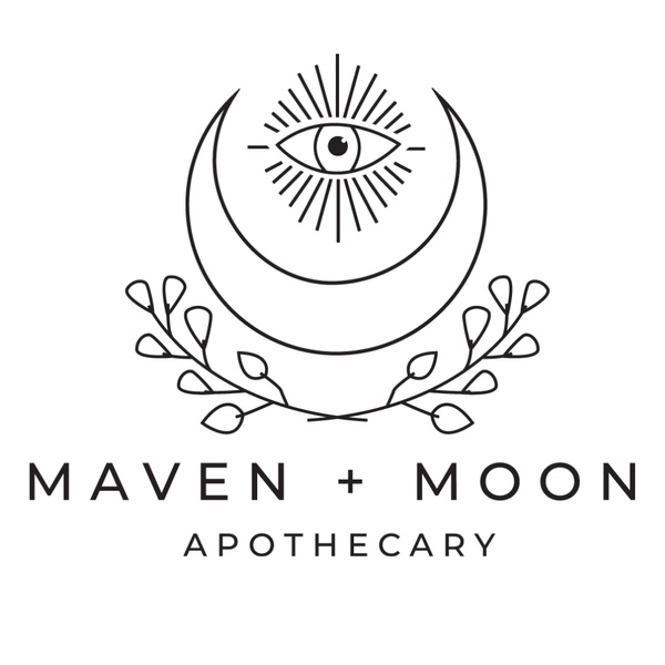 MAVEN AND MOON Apothecary logo
