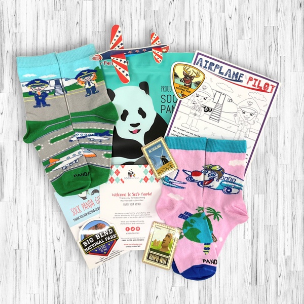 September 2022 Panda Pal Kids Socks (with extras)