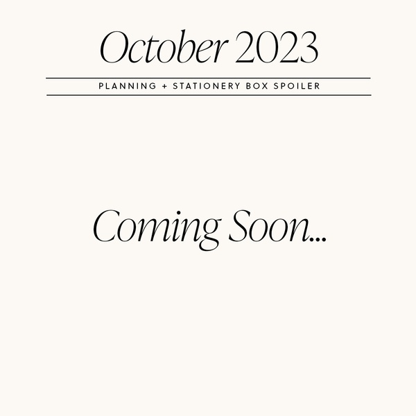 October 2023 Planning + Stationery Box