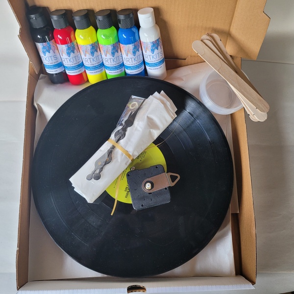 Spin Your Own Record Album Clock! Includes BONUS Glow in the Dark paint!