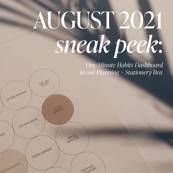August 2021 Planning + Stationery Box