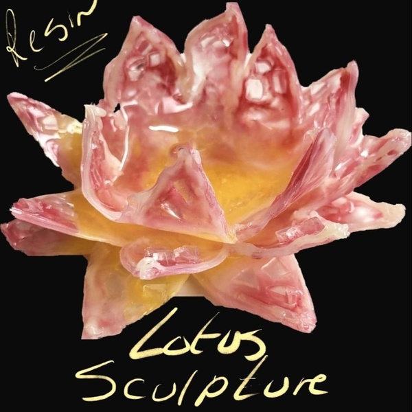 3 Layer Lotus Sculpture in Resin