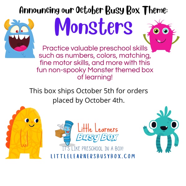 October- Monster Themed Busy Box