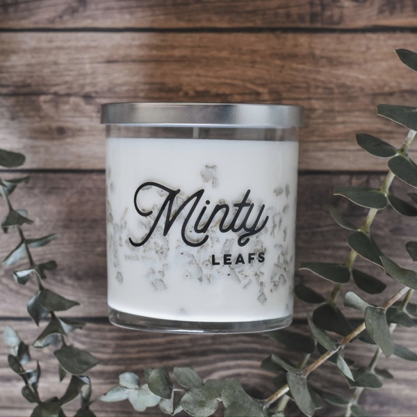 October Candle ( Minty Leafs )