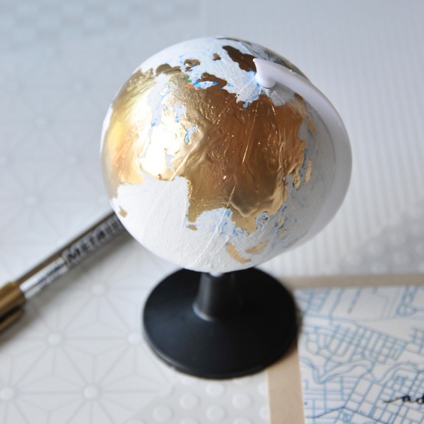 July - Travel Themed Chalkboard Painted Globe + Calligraphy Set