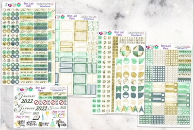 Functional Planner Sticker Kit for Planners - Calendars, Happy Planner, Bullet Journal, Leafy Treetops, Pocket, A5, EC, TN Photo 1