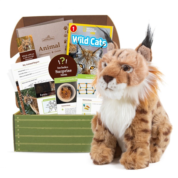 Lynx Stuffed Animal edZOOcation™ Gift Box