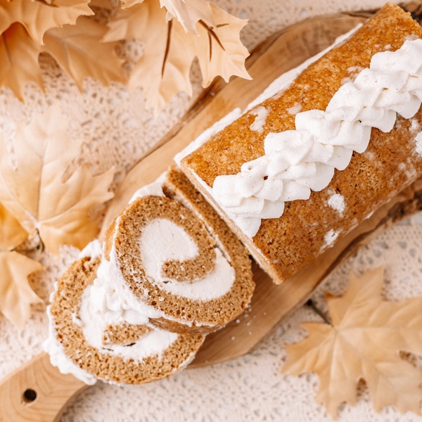 November 2024 - Gingerbread Cake Roll with Eggnog Whipped Cream