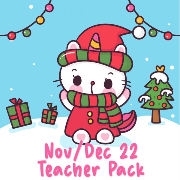 November / December 2022 - Teacher sticker club - Stickers kids love