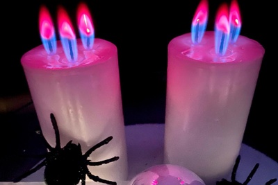Classic Pillar Candle with REAL *** Red - Green - Blue Flame *** Monthly Box Subscription - MUST SEE !!! Photo 3