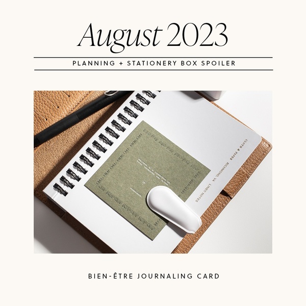 August 2023 Penspiration and Planning + Stationery Box