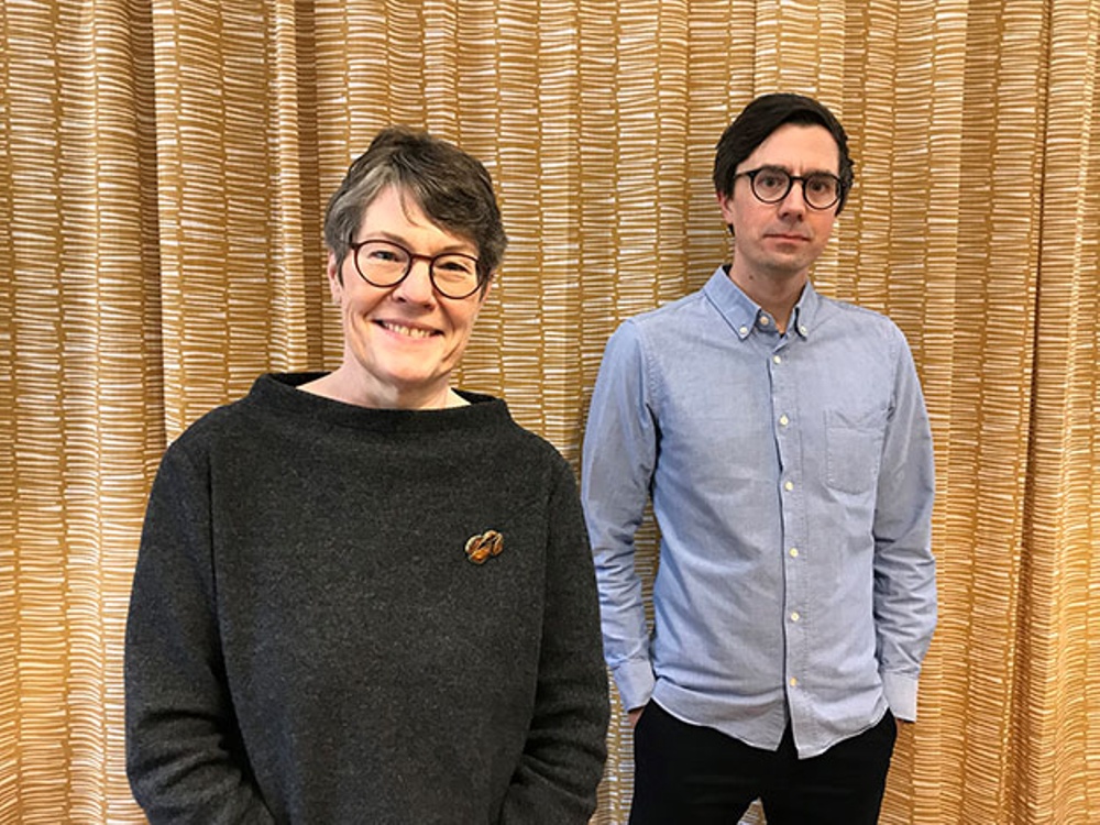 Katrina Rejman och Andreas Hedman, gästföreläsare i årets Bokprovning. Foto: Svenska barnboksinstitutet