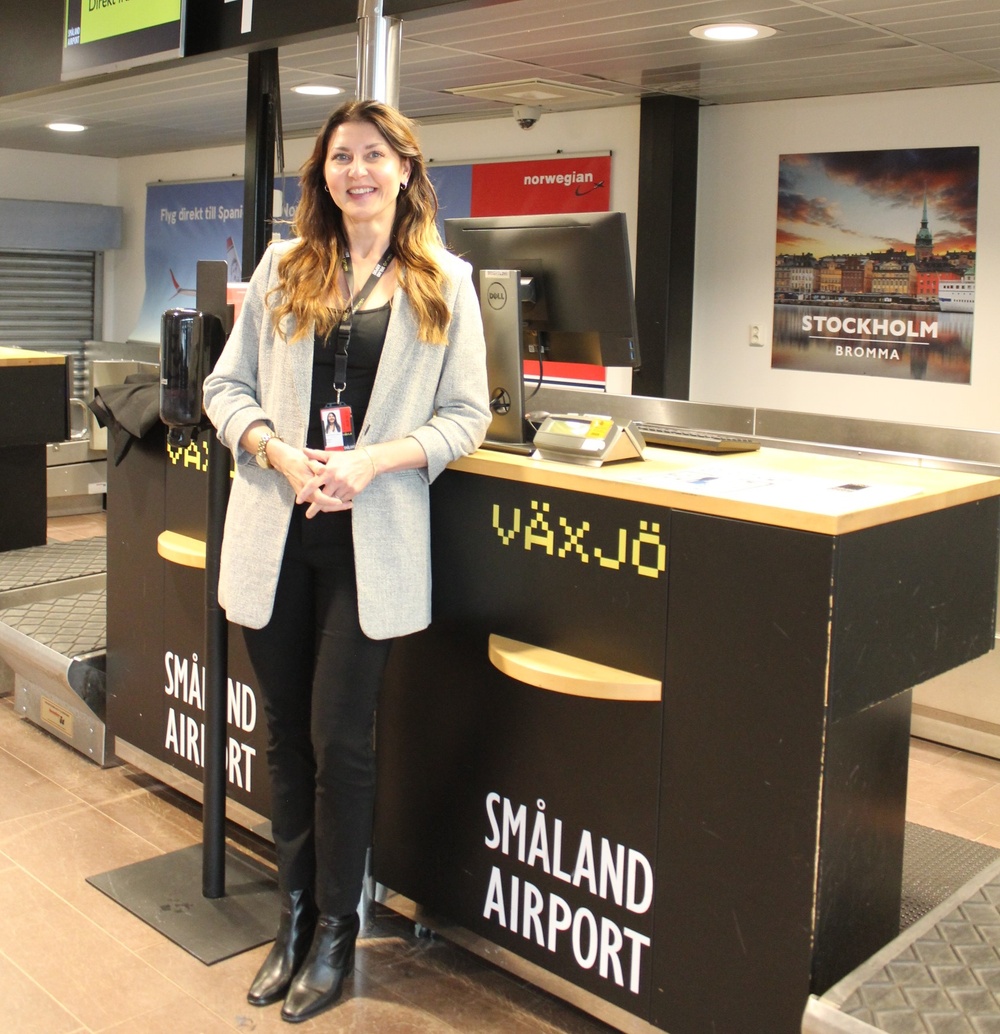 Malin Miléus affärs- och marknadschef på Växjö Småland Airport 