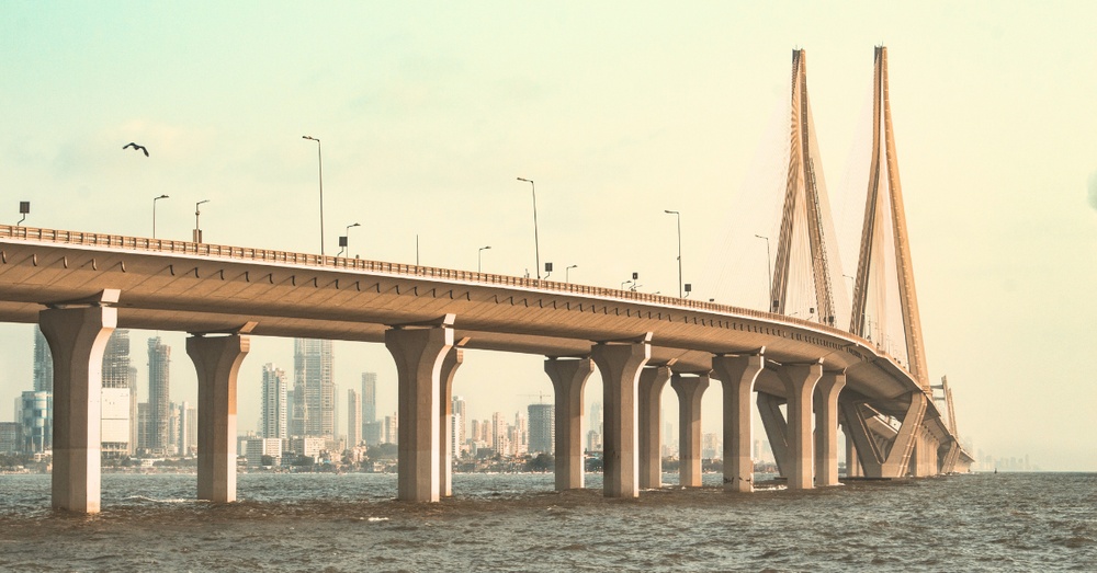 The Öresund bridge connecting Sweden and Denmark