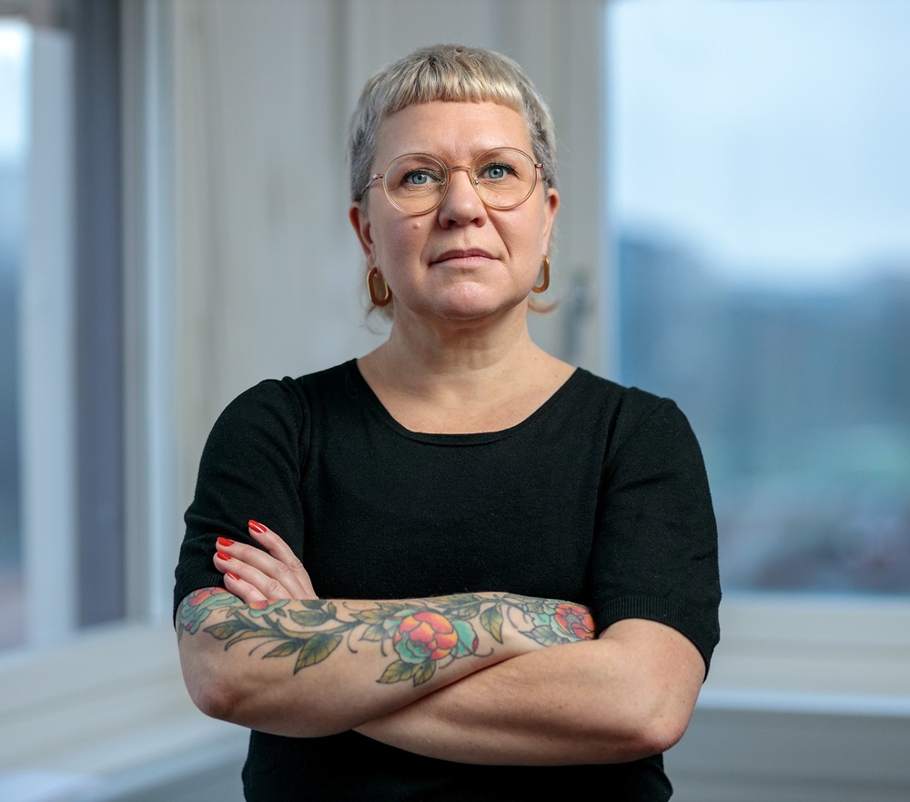 Sara Edström, riksordförande Konstnärernas Riksorganisation. Foto: Jann Lipka